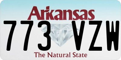 AR license plate 773VZW