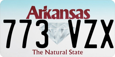 AR license plate 773VZX