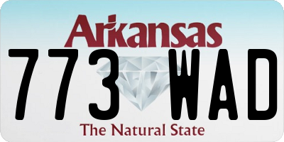 AR license plate 773WAD