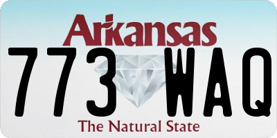 AR license plate 773WAQ