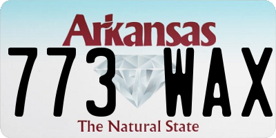 AR license plate 773WAX