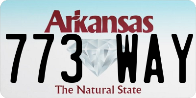 AR license plate 773WAY