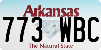 AR license plate 773WBC