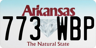 AR license plate 773WBP