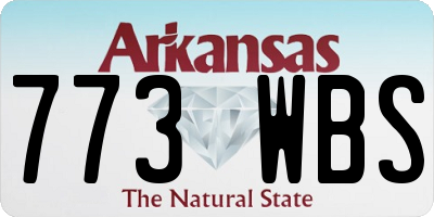 AR license plate 773WBS