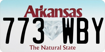 AR license plate 773WBY