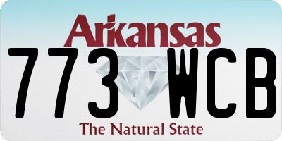 AR license plate 773WCB
