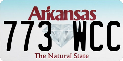 AR license plate 773WCC