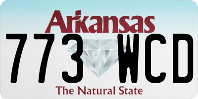 AR license plate 773WCD