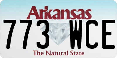 AR license plate 773WCE
