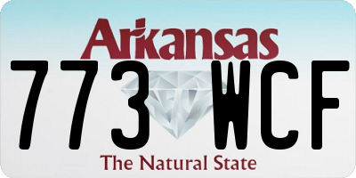 AR license plate 773WCF
