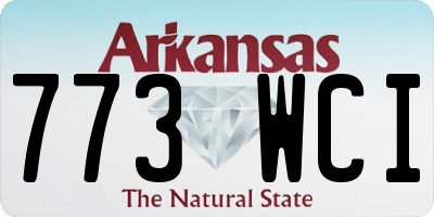 AR license plate 773WCI