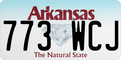 AR license plate 773WCJ