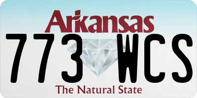 AR license plate 773WCS
