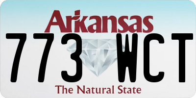 AR license plate 773WCT