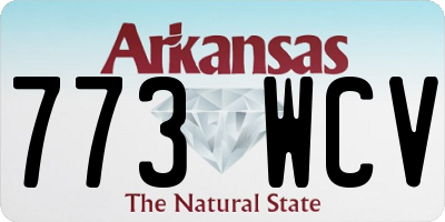 AR license plate 773WCV