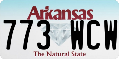 AR license plate 773WCW