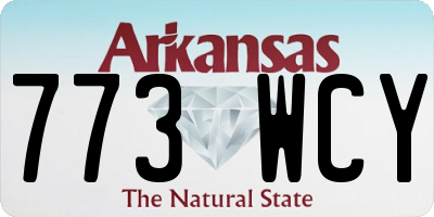 AR license plate 773WCY