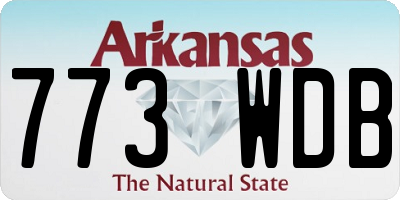 AR license plate 773WDB