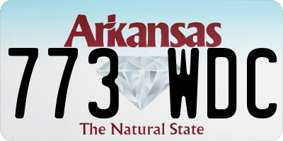 AR license plate 773WDC