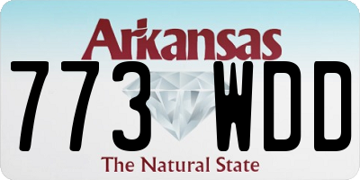 AR license plate 773WDD