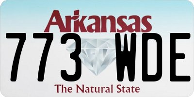AR license plate 773WDE