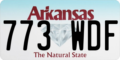 AR license plate 773WDF