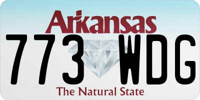 AR license plate 773WDG