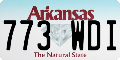 AR license plate 773WDI