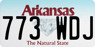 AR license plate 773WDJ