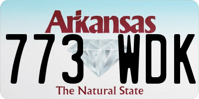 AR license plate 773WDK