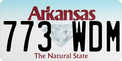 AR license plate 773WDM