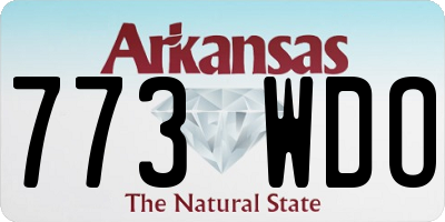 AR license plate 773WDO