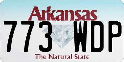 AR license plate 773WDP