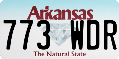 AR license plate 773WDR