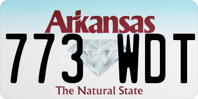 AR license plate 773WDT