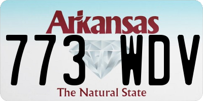 AR license plate 773WDV