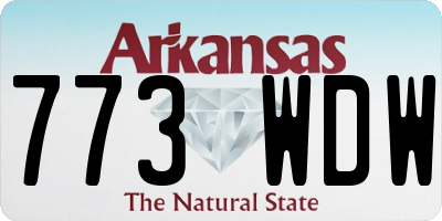 AR license plate 773WDW