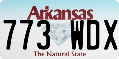 AR license plate 773WDX