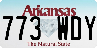 AR license plate 773WDY