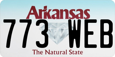 AR license plate 773WEB