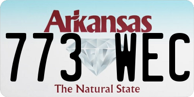 AR license plate 773WEC