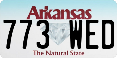AR license plate 773WED