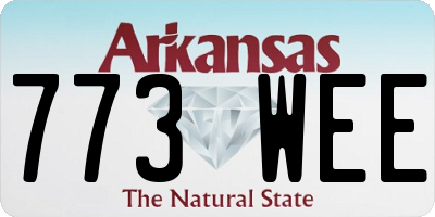 AR license plate 773WEE