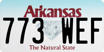 AR license plate 773WEF
