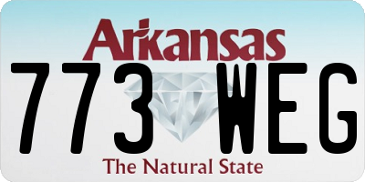 AR license plate 773WEG