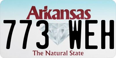 AR license plate 773WEH