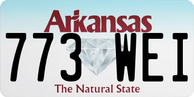 AR license plate 773WEI