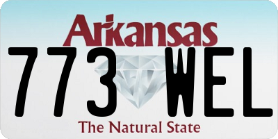 AR license plate 773WEL