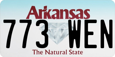 AR license plate 773WEN